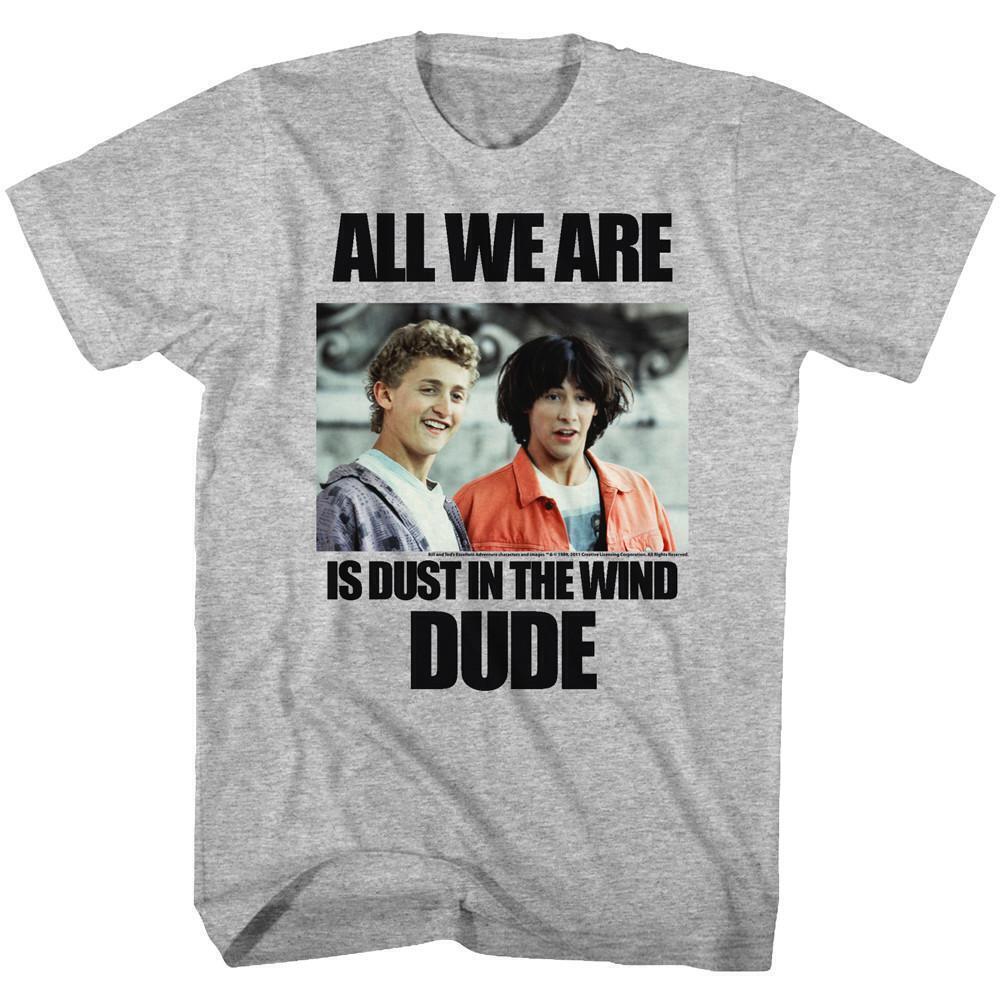 Bill And Ted Dust In The Wind Gray Heather Adult T Shirt